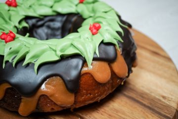 Christmas Chocolate and Caramel Bundt Cake